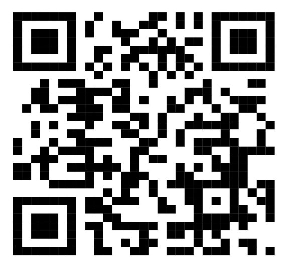 A qr code on a white backgroundDescription automatically generated